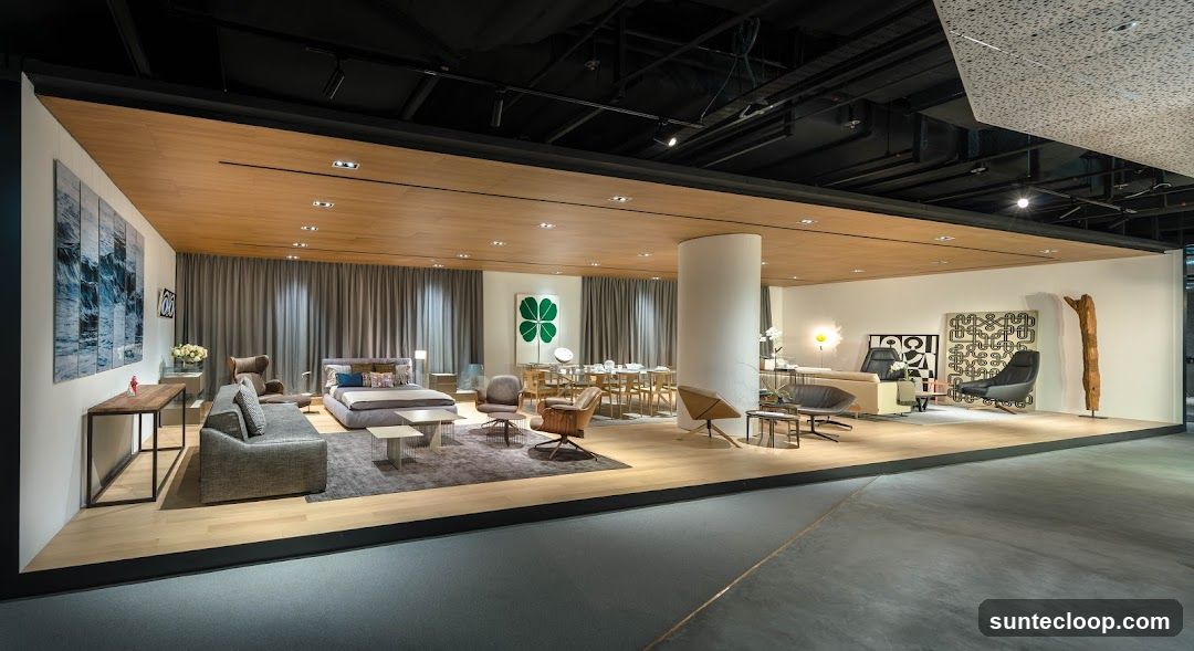 Modern Living and Dining Room Display