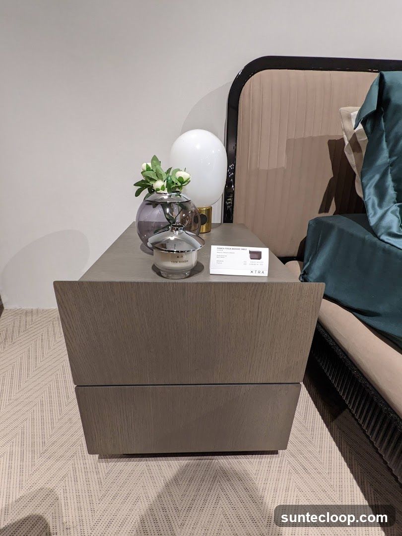 Modern Nightstand with Decorative Items