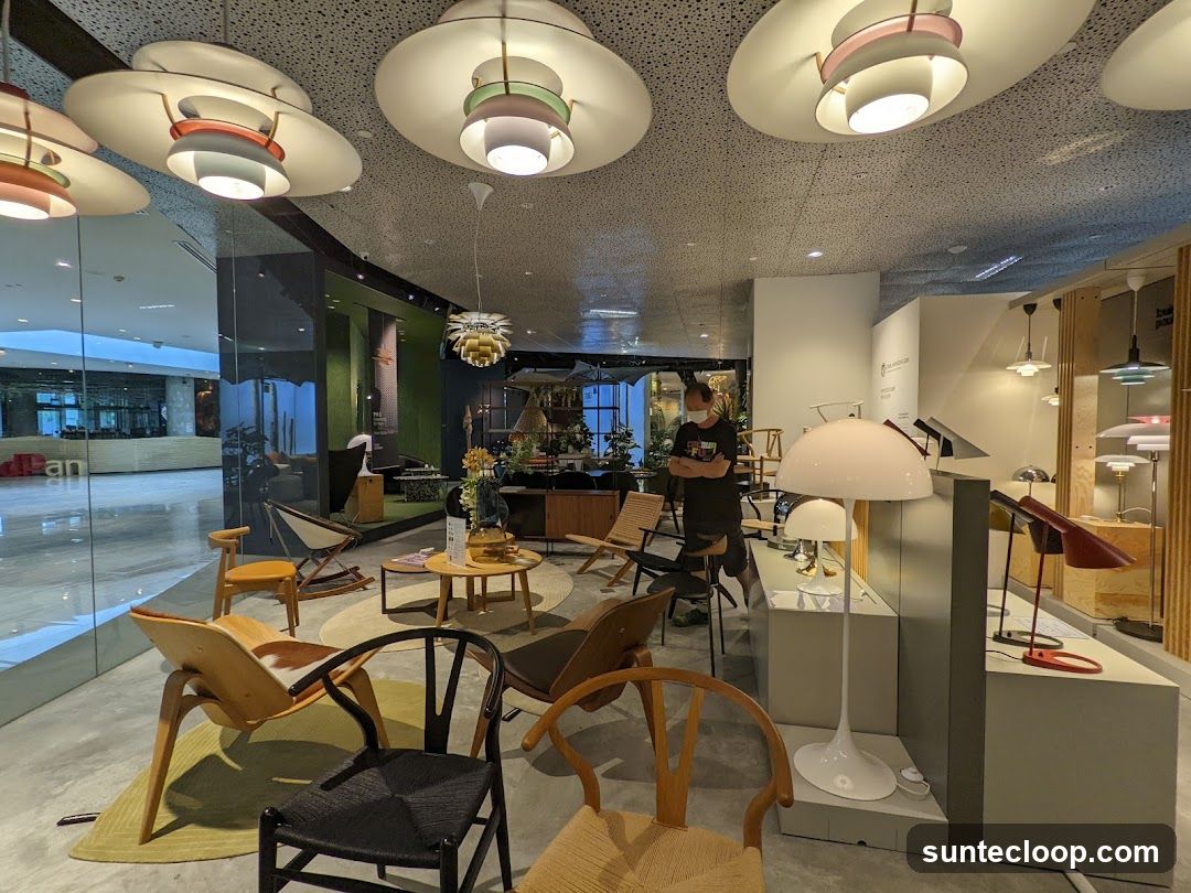 Interior of a furniture showroom