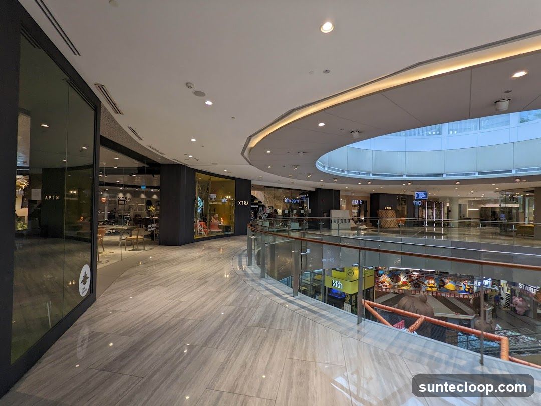 Interior of a modern shopping mall