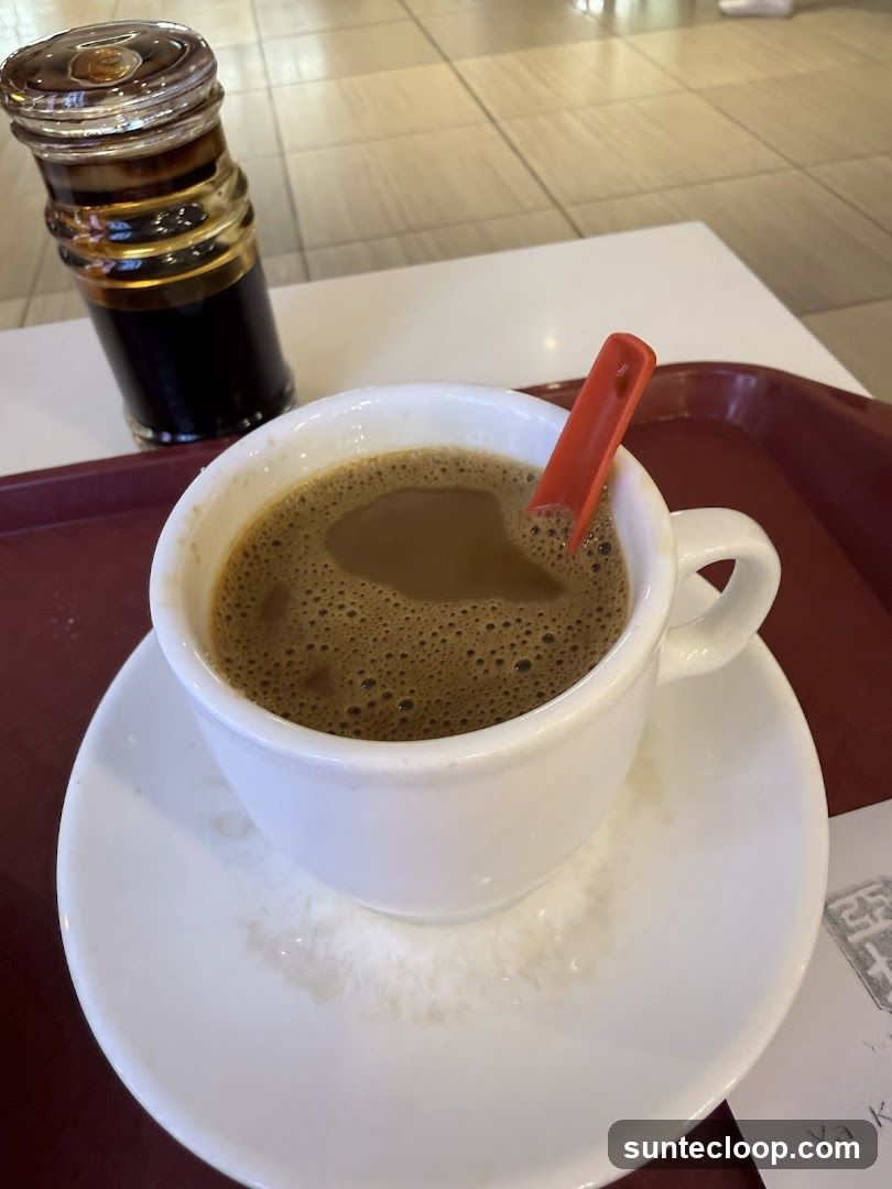 Coffee with Condiment Bottle