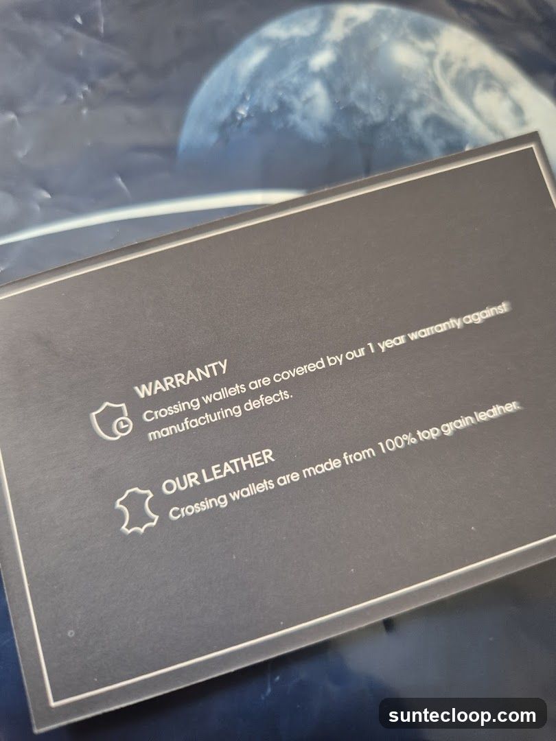 Warranty and Leather Information Card