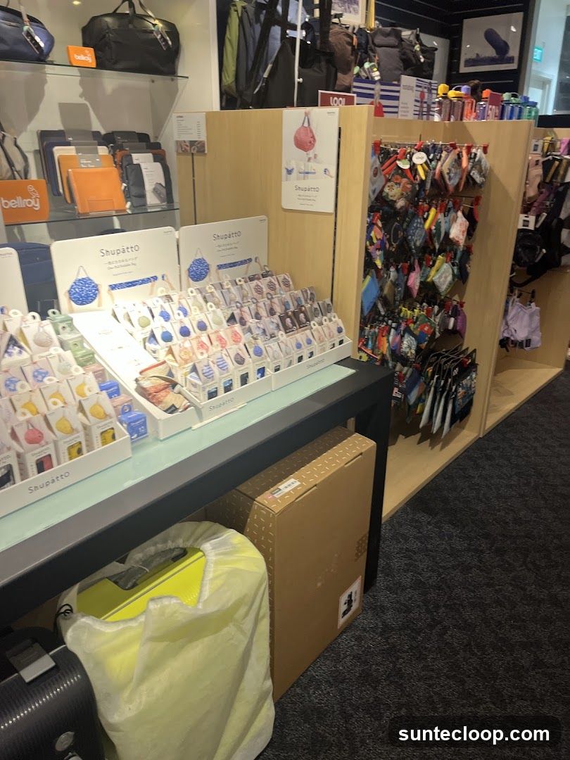 Retail display of bags and accessories