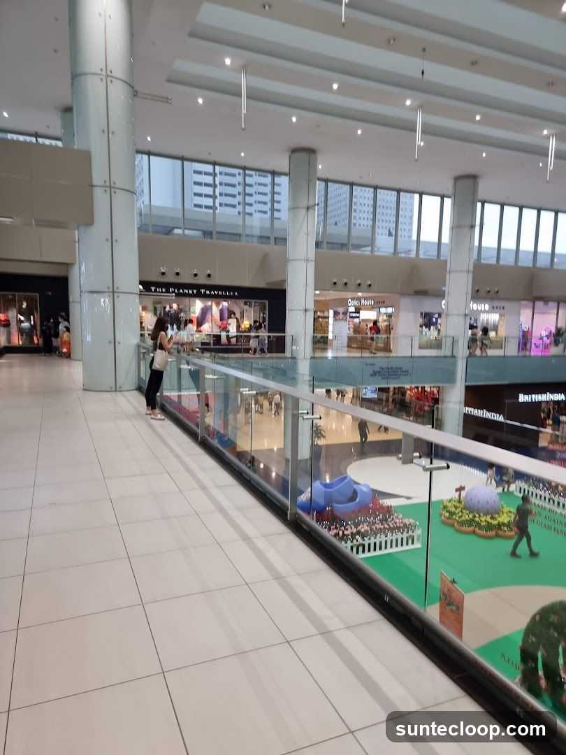 Mall Interior with Shops and Displays