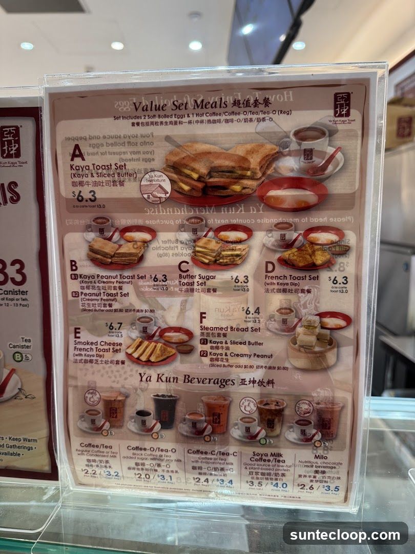 Ya Kun Value Set Meals