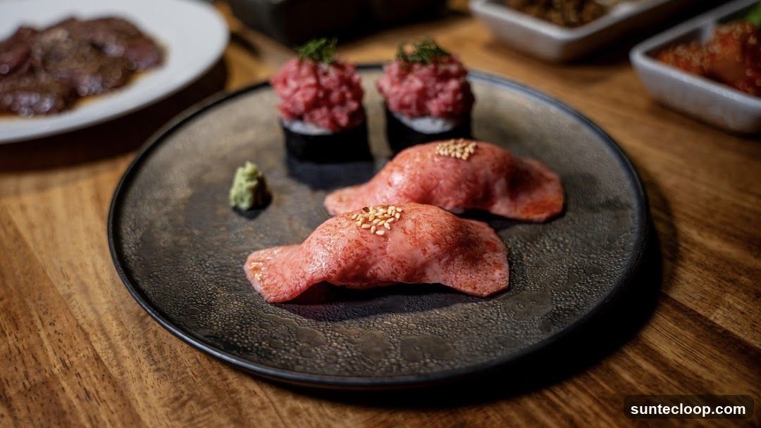 Beef Nigiri and Gunkan Maki