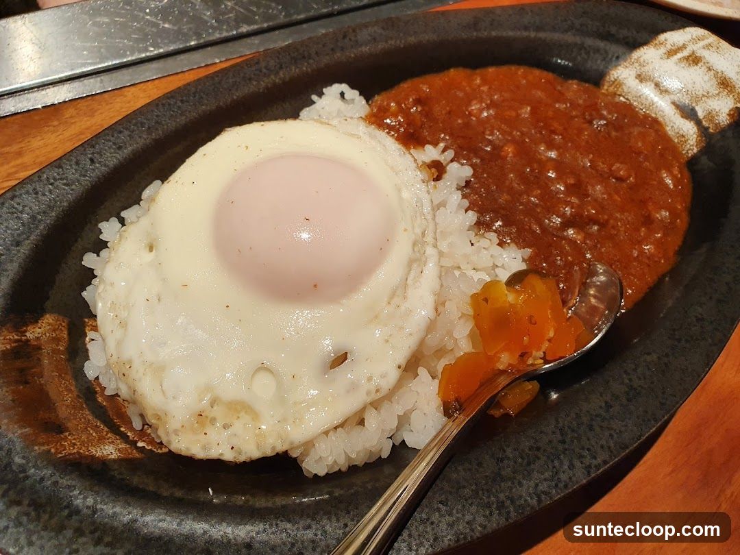 Curry with Fried Egg and Rice