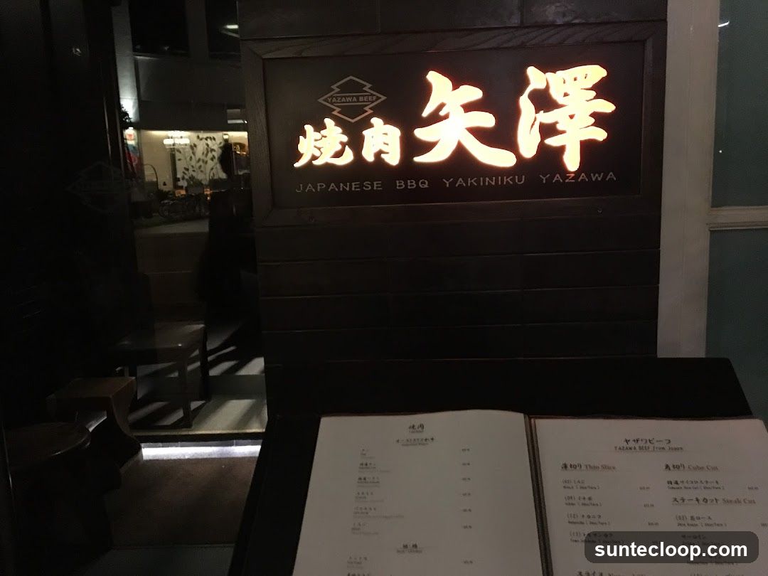 Yakiniku Yazawa Menu