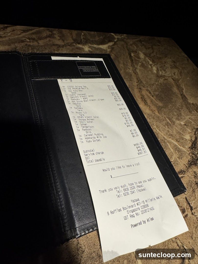 Yazawa Receipt