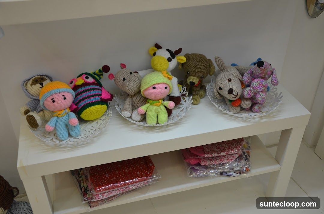 Crocheted Toys and Fabric Bundles