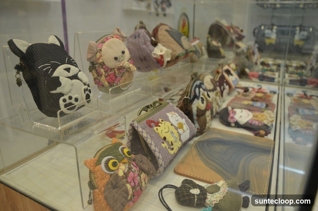 Display of novelty coin purses
