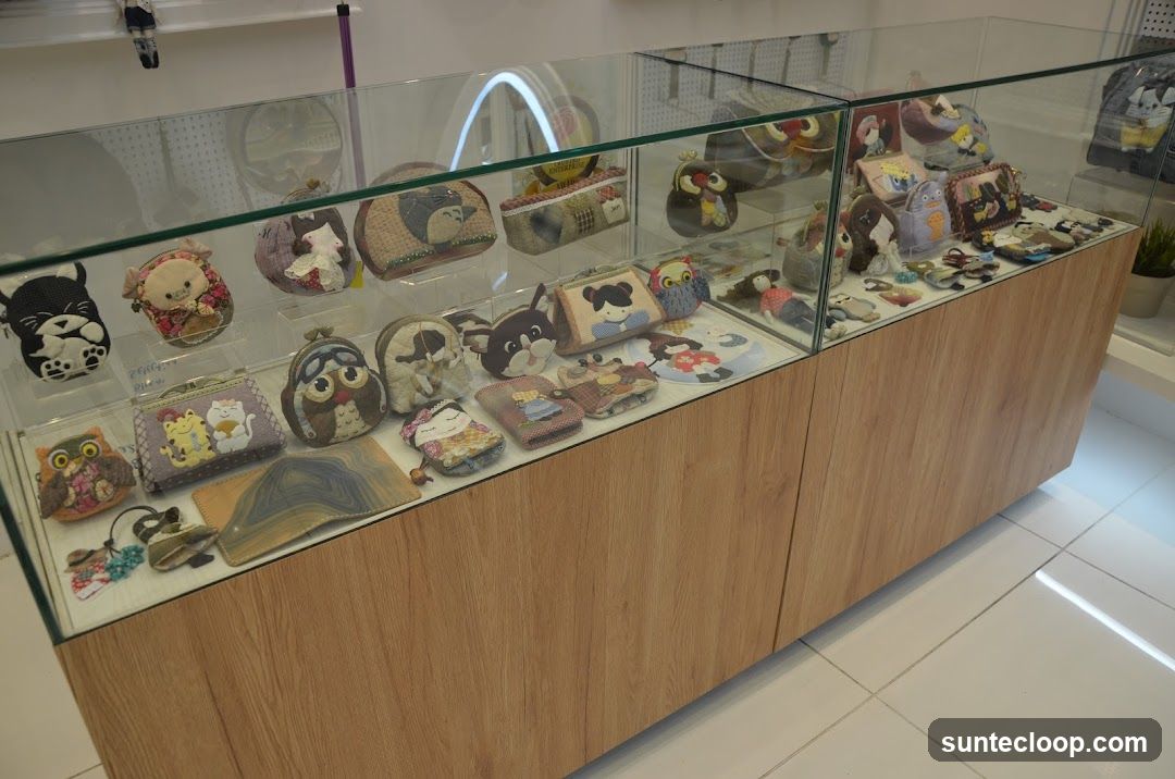 Display Case with Pouches