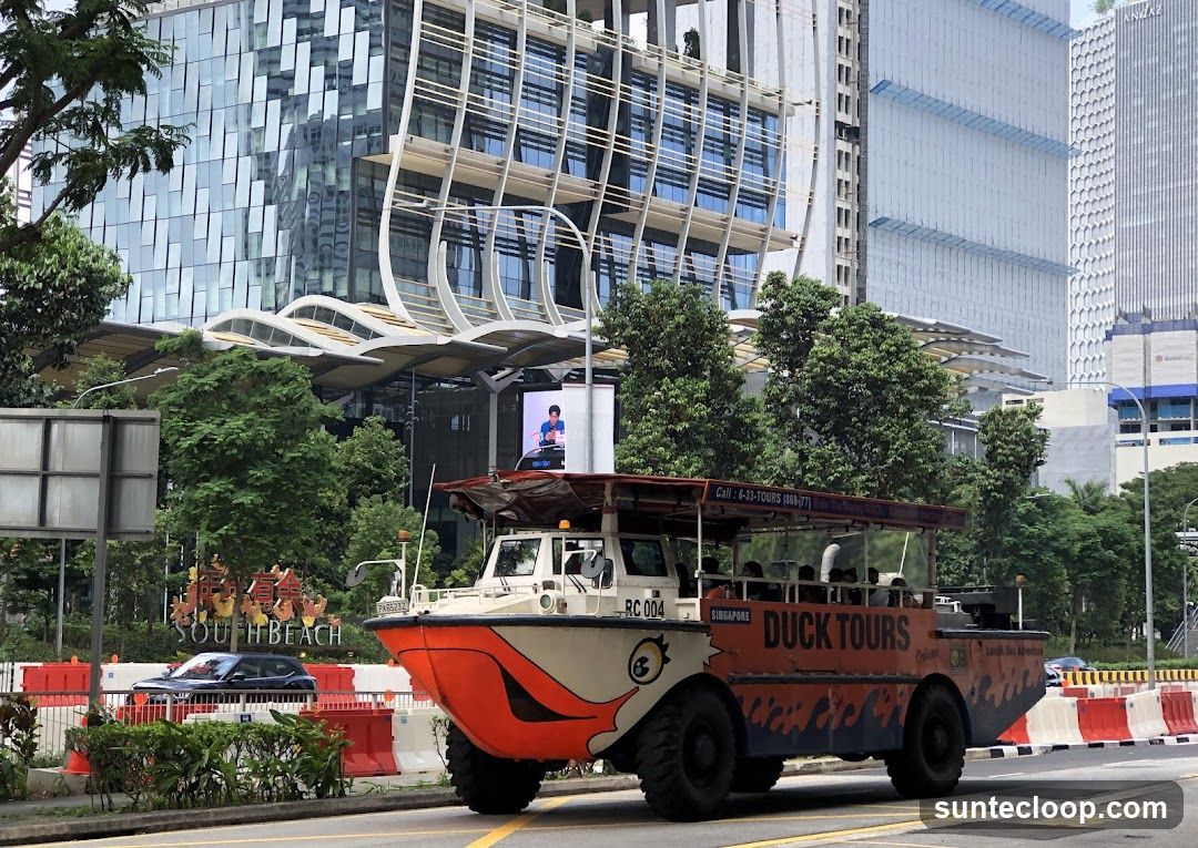 Duck Tours Vehicle and South Beach Sign