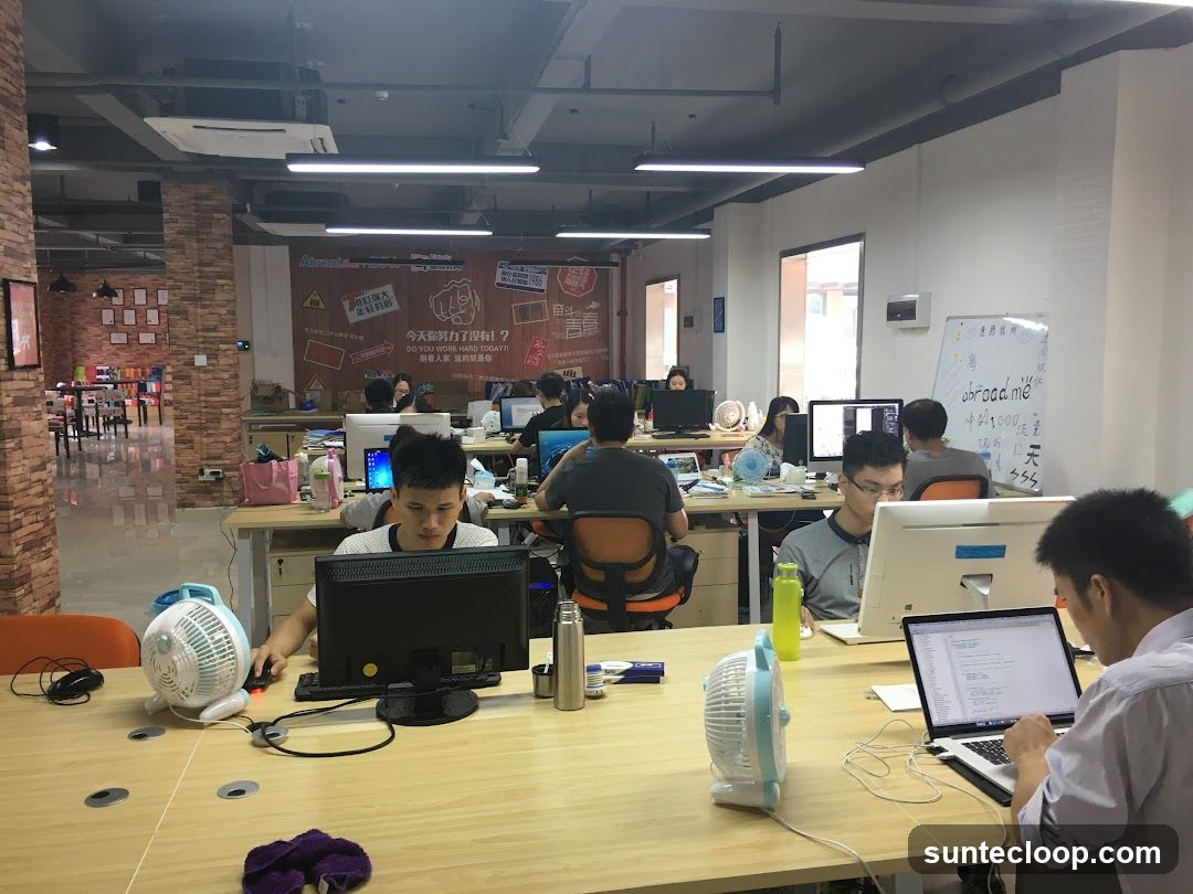 Office workers at desks