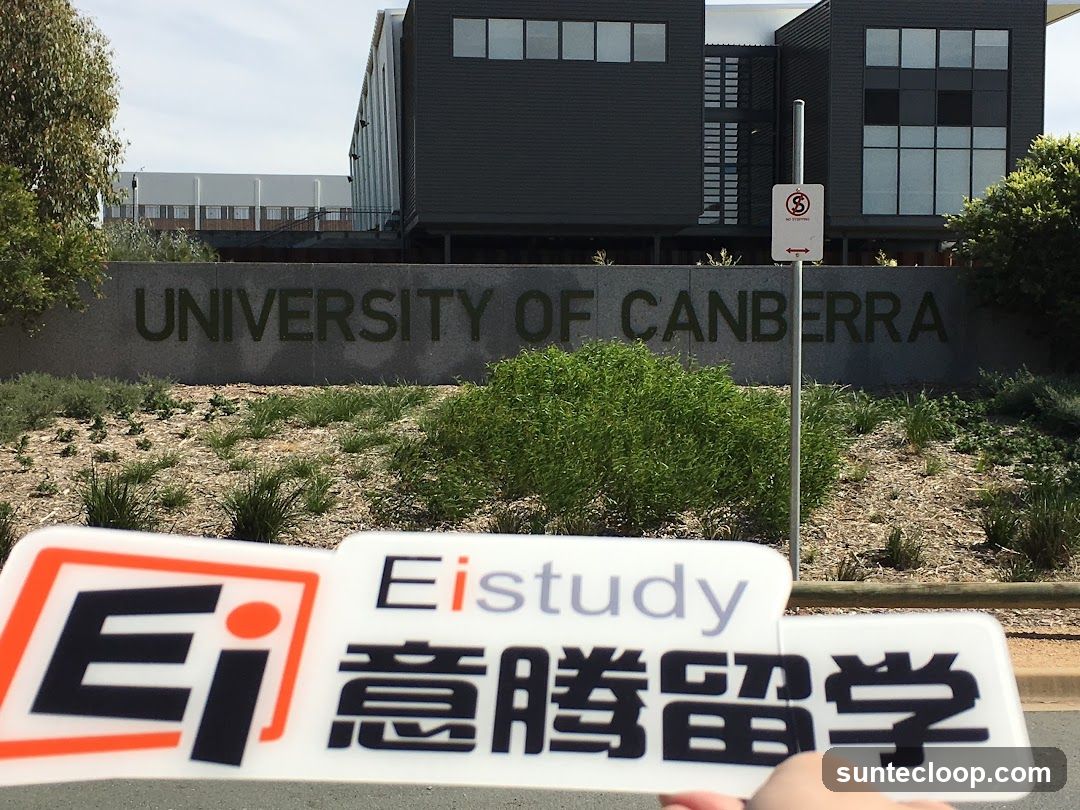 University of Canberra Sign with Ei Study Logo