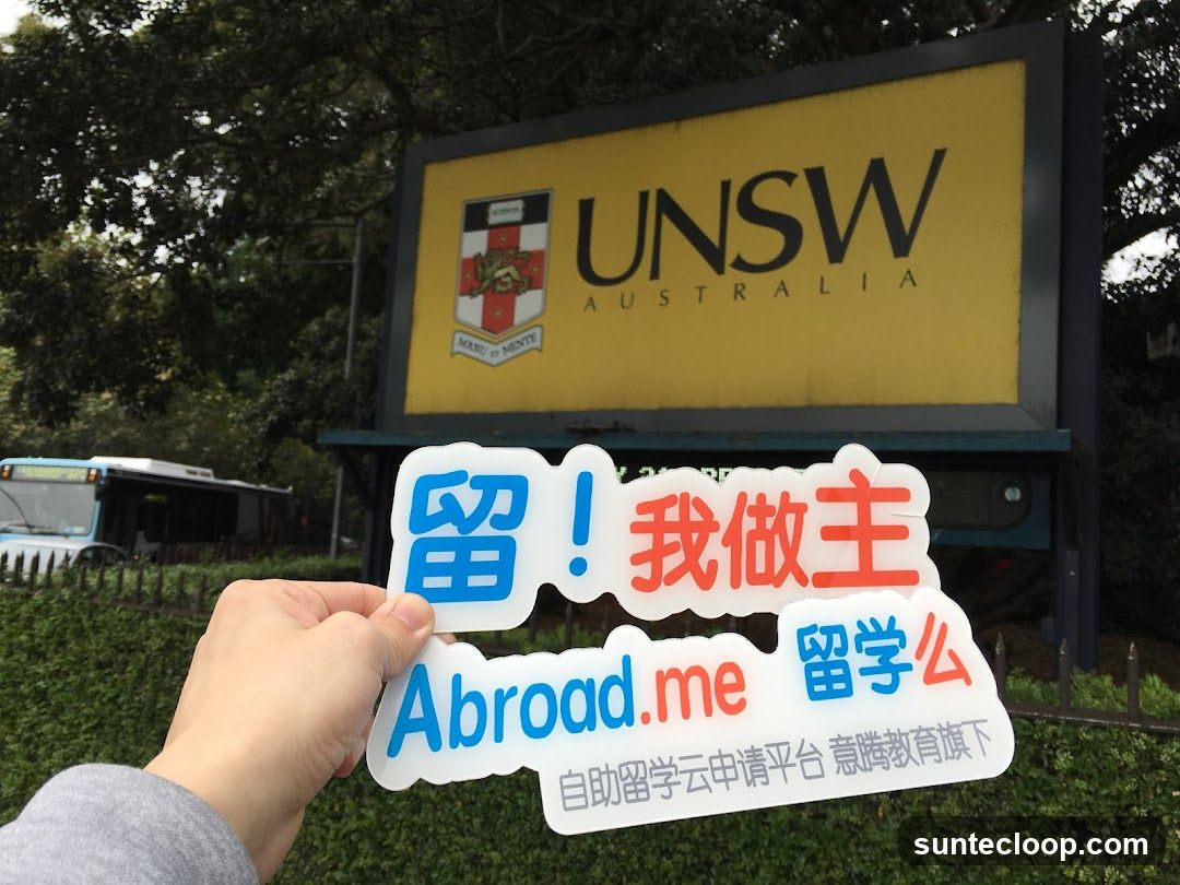 UNSW Sign with Promotional Material