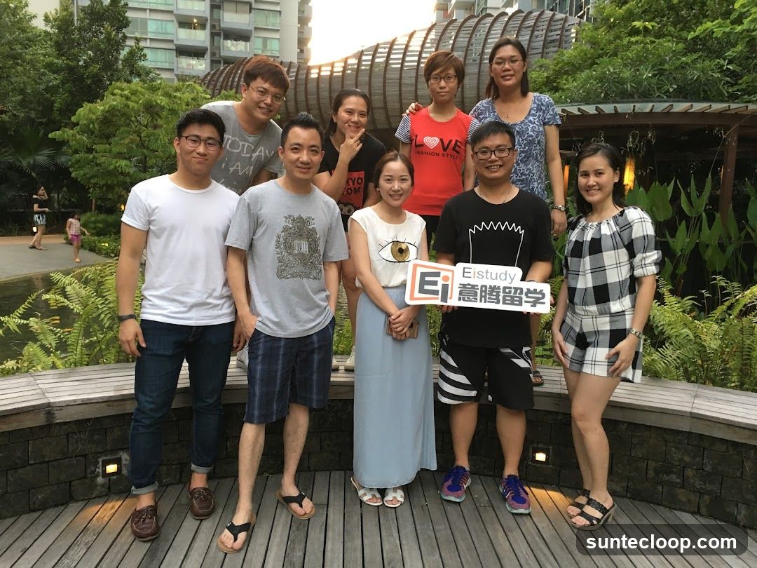 Group Posing with Eistudy Sign