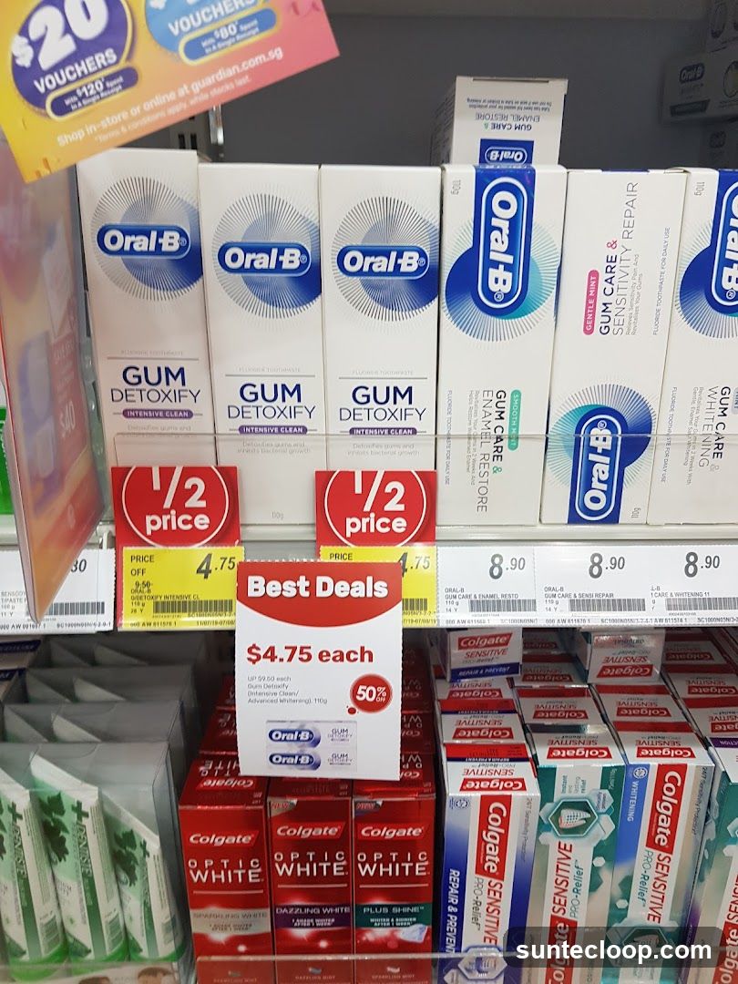 Oral-B and Colgate Toothpaste Display