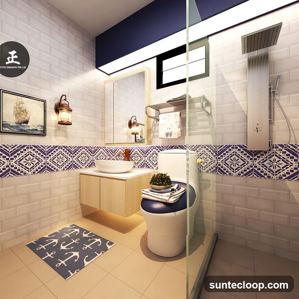 Modern Bathroom with Nautical Accents