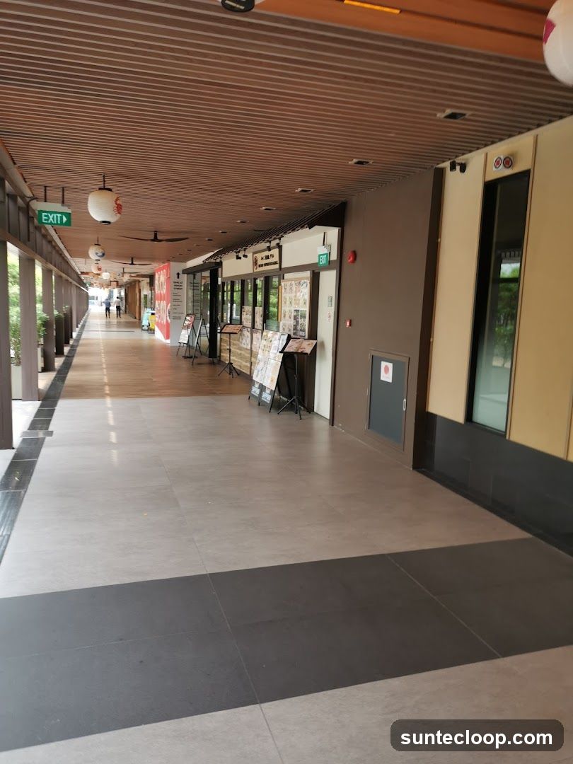 Outdoor Corridor with Shops