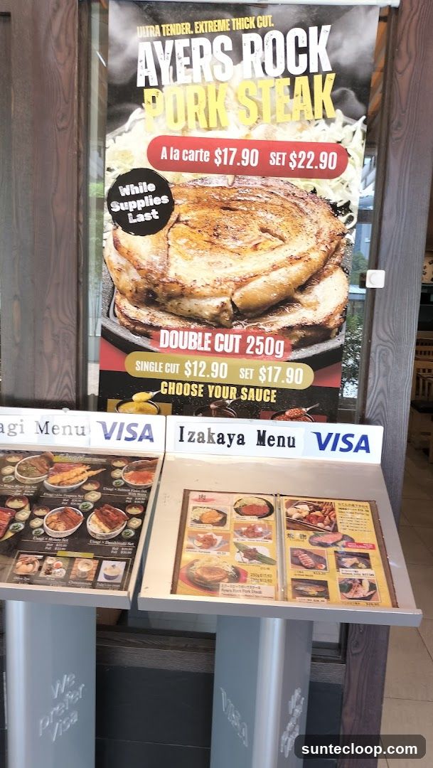 Ayers Rock Pork Steak Advertisement