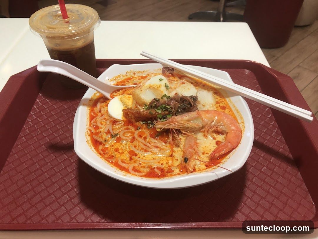 Laksa and Iced Coffee