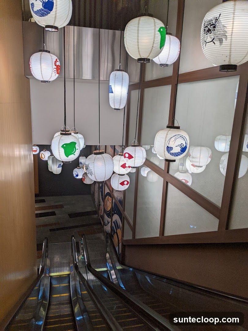 Japanese Lanterns and Escalator