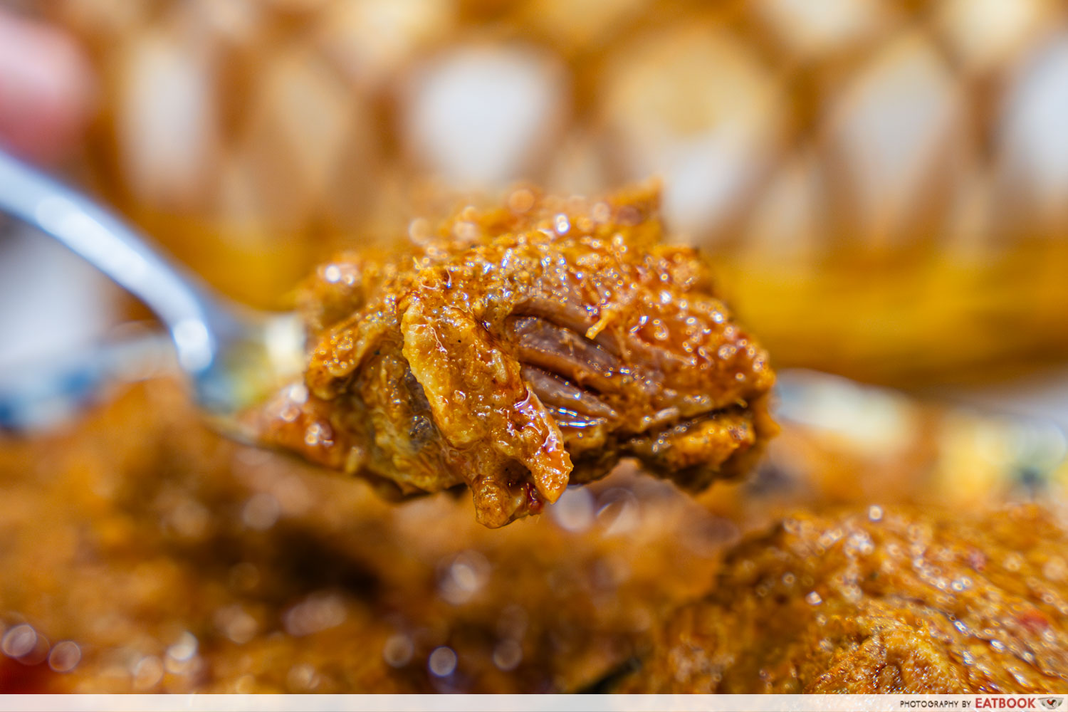 Chopstix and Rice beef rendang close-up at Suntec City