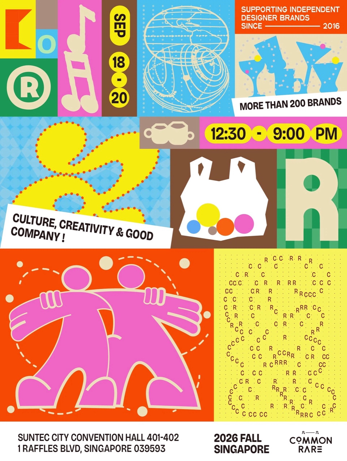 Makers and product tables from Common Rare, arriving at Suntec Halls 401-402