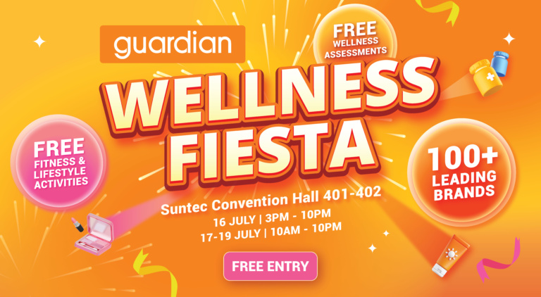 Guardian Wellness Fiesta 2026 promotional banner with deals and brand lineup