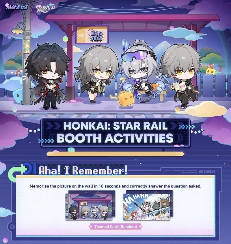 Honkai Star Rail activities at HoYo FEST 2026 Suntec Singapore