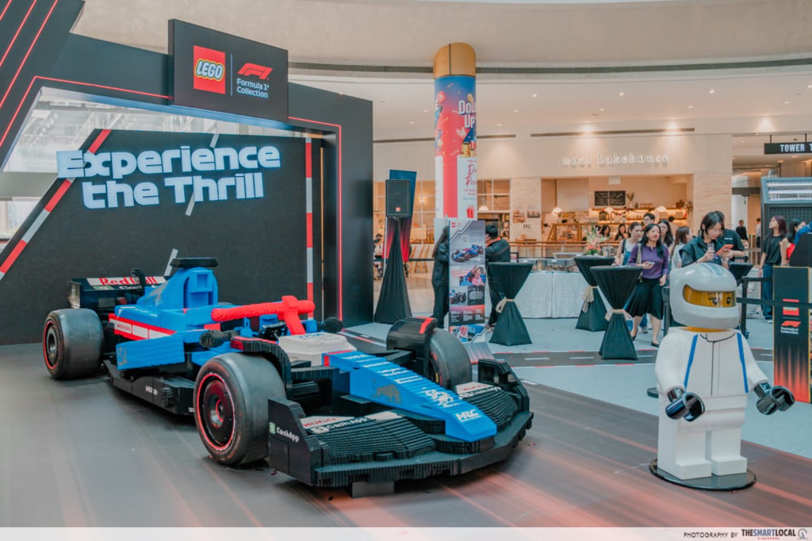 Life-sized VCARB F1 LEGO Big Build at Suntec City Atrium Towers 3 and 4