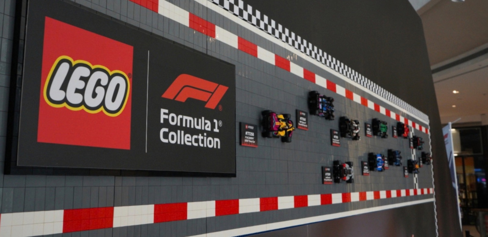 Ultimate Brick Prix mosaic wall at LEGO F1 Experience the Thrill Suntec City