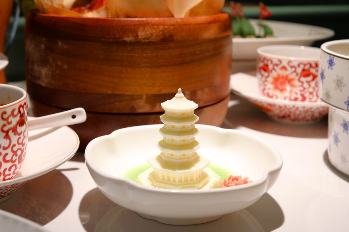 Longjing Leifeng Pagoda ice cream dessert at Suntec City