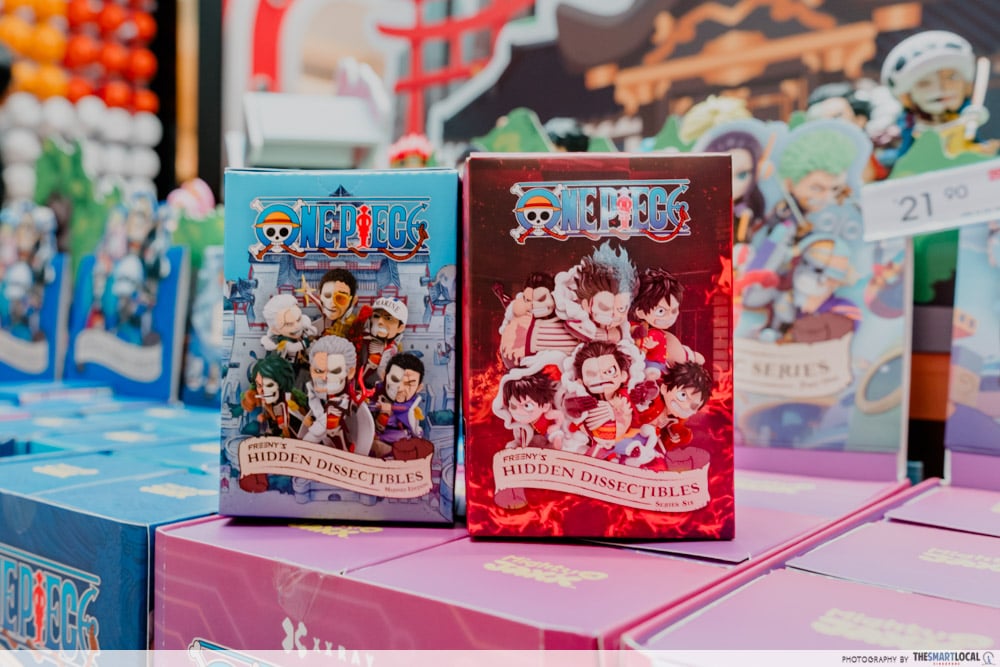 One Piece blind boxes and merchandise at MINISO Suntec City pop-up
