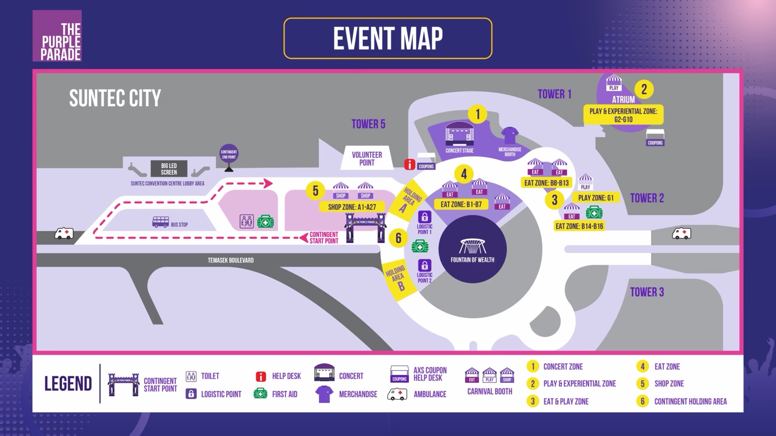 Purple Parade Returns to Suntec on 24 October: Carnival Coupons, Quiet Room, Road Closure