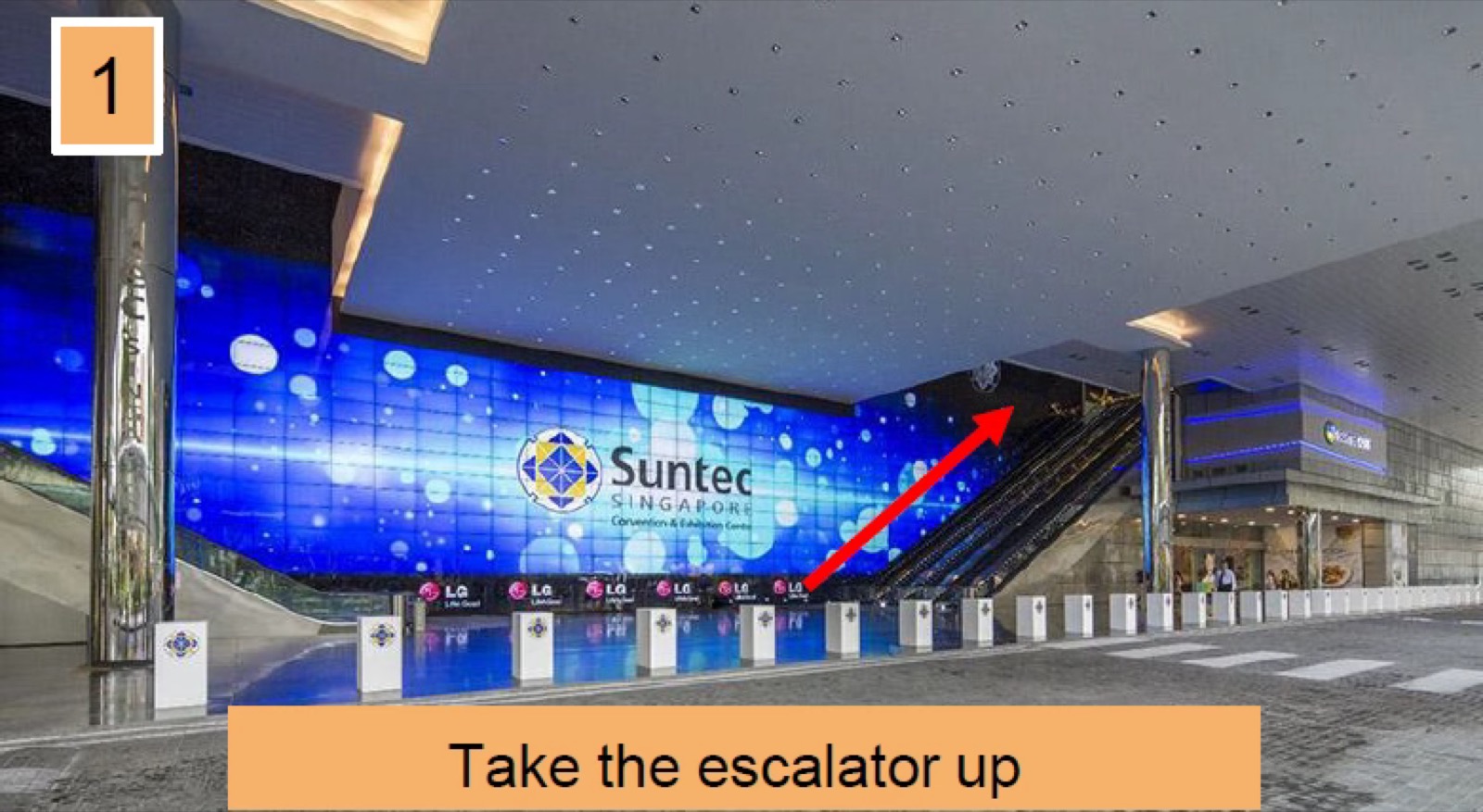Directions to the Purple Parade quiet room in Suntec Convention Centre rooms MR306 and MR307