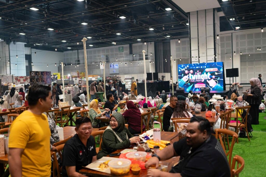 Twilight Flea and Feast indoor food stalls at Suntec Singapore